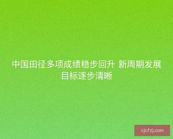 中国田径多项成绩稳步回升 新周期发展目标逐步清晰